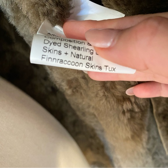 VTG Suede Penny Lane Finnraccoon & Shearling Lamb Fur Trench Coat - Picture 11 of 12